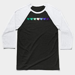 Colorful Hearts Baseball T-Shirt